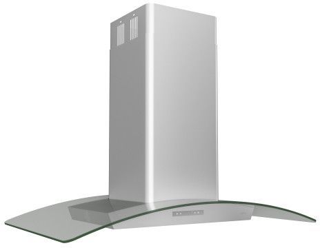 Zephyr Milano 42" Stainless Steel with Glass Canopy Island Range Hood-0