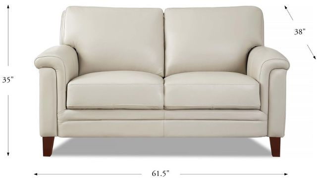 Amax Leather® Westcott Vanilla Loveseat-1