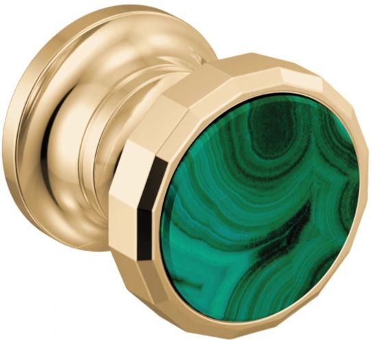 Brizo Beauclere® Malachite/Polished Gold Wall Mount Lavatory Wheel Handle Kit-0