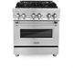 ZLINE 2 Piece Stainless Steel Dual Fuel Kitchen Package-1