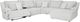 Signature Design by Ashley® Top Tier 6-Piece Alloy Manual Reclining Sectional and Chaise-1