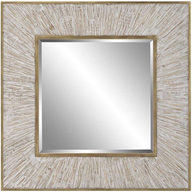 Uttermost® Wharton Whitewashed Square Mirror-0