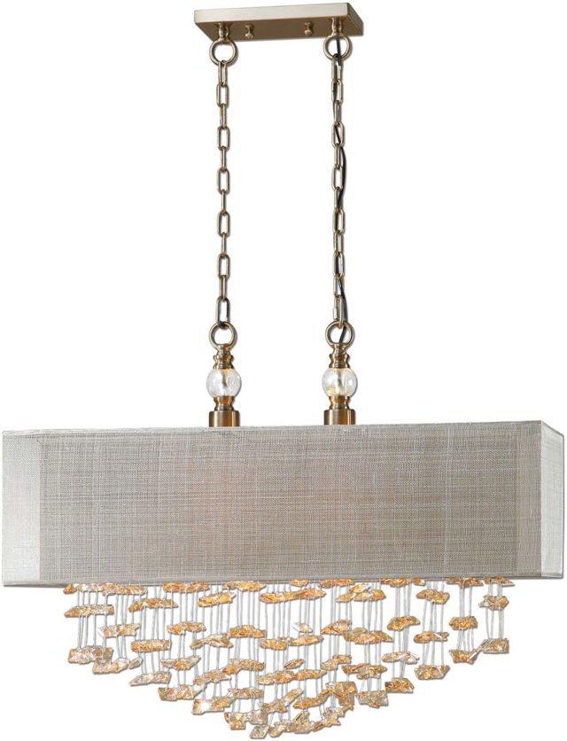 Uttermost by Carolyn Kinder Santina Beige 2 Light Shade Pendant-0