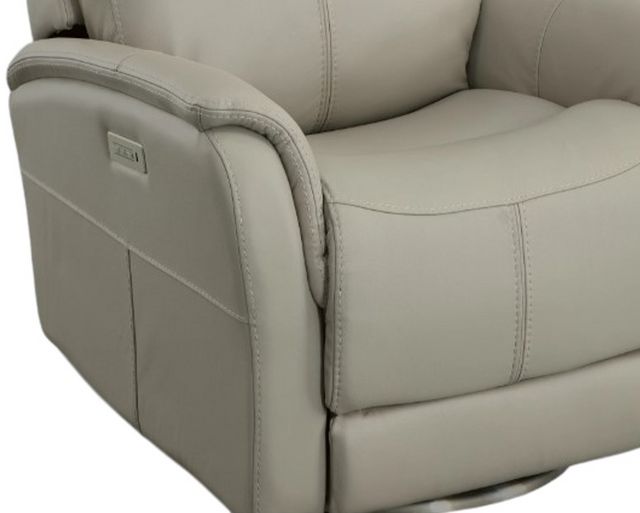 Flexsteel® View Light Gray Swivel Power Recliner with Power Headrest and Lumbar-14