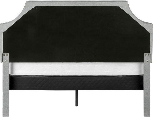 Monarch Specialties Inc. Grey Linen Queen Bed-3