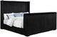 Coaster® Centergrove Black Eastern King Upholstered Wingback Sleigh Bed-1