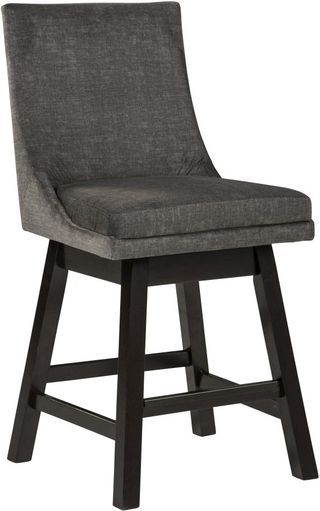 Signature Design by Ashley® Tallenger Dark Gray Upholstered Swivel Bar Stool 