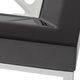 Michael Amini® Carmela Glossy Charcoal Sand End Table with Silver Base-4