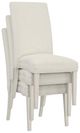 Fairfield® Customizable Entree Dining Straight Tall Back Armless Stack Chair with Linen Legs-4