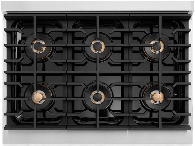 ZLINE Paramount Series 36" Stainless Steel Pro Style Gas Range with White Matte Door-2