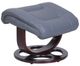 BarcaLounger® Jacque Marlene-Gray Pedestal Recliner and Ottoman-2