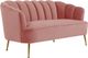 TOV Furniture Daisy Petite Blush Velvet Settee-0