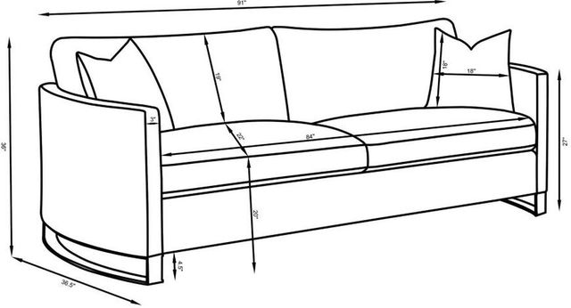 Coaster® Corliss 3-Piece Beige Upholstered Arched Arm Sofa Set-2
