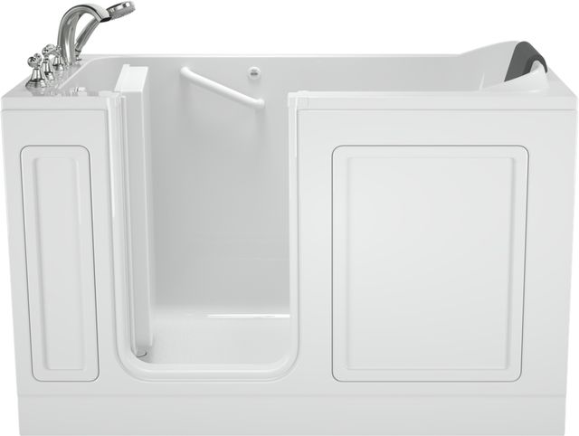 American Standard Luxury Series White Alcove Walk-In Soaking Bathtub-0