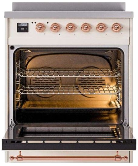 Ilve® Nostalgie II Series 30" Antique White Pro Style Induction Range-1