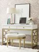 Legacy Kids Teen Chelsea By RR Gold/White Vanity Stool-1