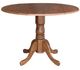 John Thomas Furniture® Dining Essentials Bourbon Oak Round Drop Leaf Pedestal Dining Table-1