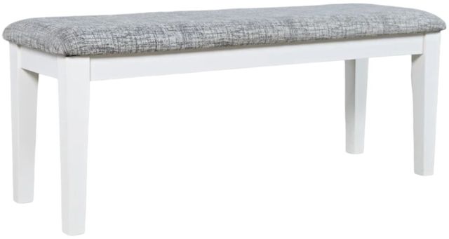 Jofran Inc. Urban Icon Gray/White Upholstered Bench-0