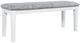Jofran Inc. Urban Icon Gray/White Upholstered Bench-0