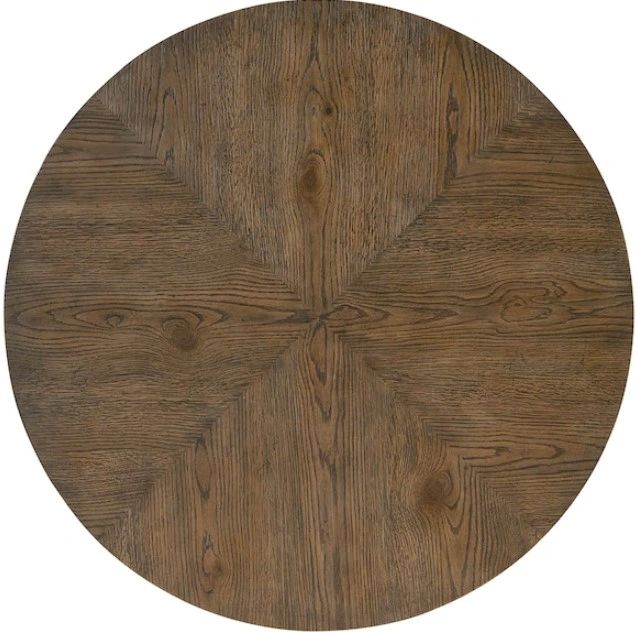 Hooker® Furniture Chapman Sorrel Round Side Table with Forged Pewter Base-2
