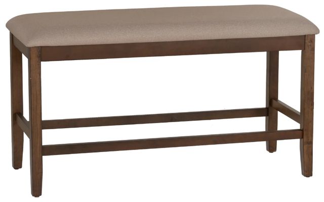 Powell® Seneca Brown Counter Backless Bench-0