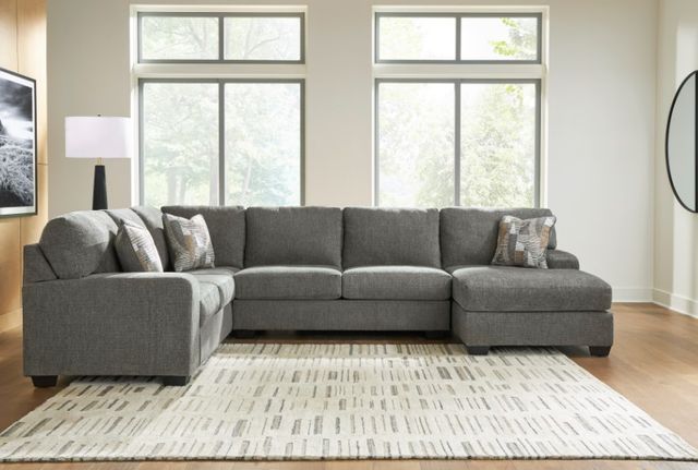 Signature Design by Ashley® Clarington 3-Piece Graystone Right Arm Facing Sectional and Chaise-1