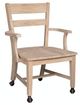 John Thomas Furniture® Customizable Select Castor Dining Arm Chair-0