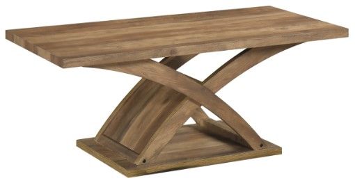 Mazin Furniture Higgins Rustic Oak Coffee Table-0