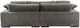 Moe's Home Collection Plunge 2-Piece Charcoal L-Shaped Sectional and Reversible Chaise-2