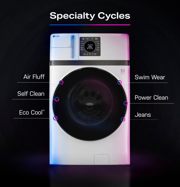 GE Profile™ 4.6 Cu. Ft. White Washer Dryer Combo-4