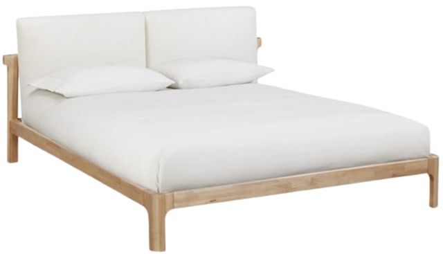 Modus Furniture Furano Ginger/Natural Eastern King Upholstered Platform Bed with Two Cushion-0