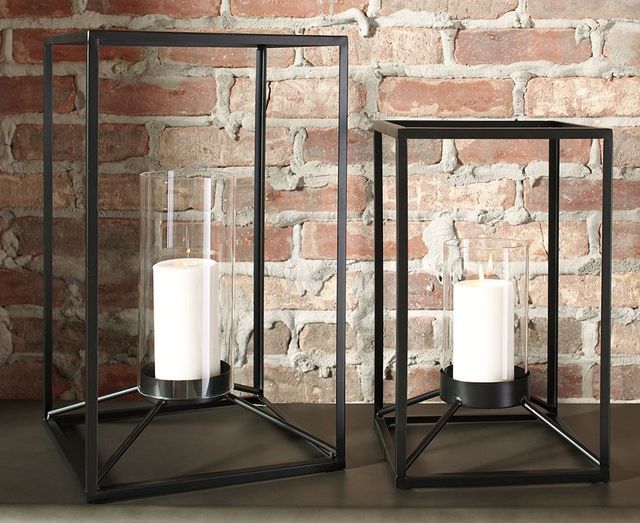 Signature Design by Ashley® Dimtrois 2-Piece Black Lantern Set-1