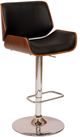 Armen Living London Black/Chrome/Walnut Bar Stool-0