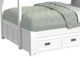 Elements International Hampton Kids White Youth Twin/Full Loft Bed with Staircase and Trundle-1