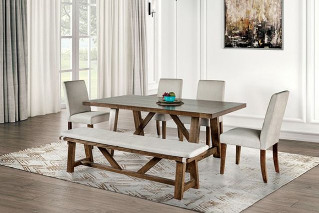 Furniture of America® Losone Brown Dining Table-1
