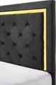 Crown Mark Pepe Black Queen Upholstered Panel Bed-4