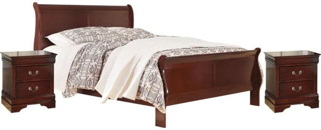 Sierra Sleep® by Ashley® Alisdair 3-Piece Dark Brown Queen Sleigh Bed Set-0