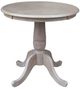 John Thomas Furniture® Dining Essentials Taupe Gray Round Dining Table with Transitional Pedestal Base-0