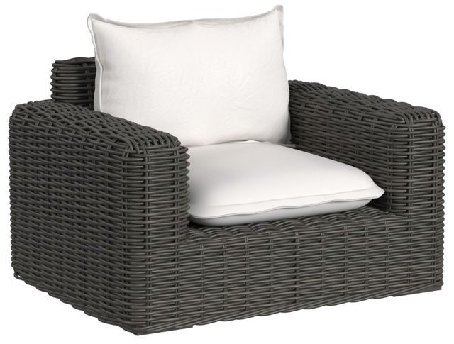 Sunset West Cabo Kahlua Resin Wicker Oversized Outdoor Club Chair with Soothe Pearl Cushion-0