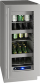 U-Line 15" 2.9 Cu. Ft. Stainless Frame Built-In or Freestanding Beverage Center-0