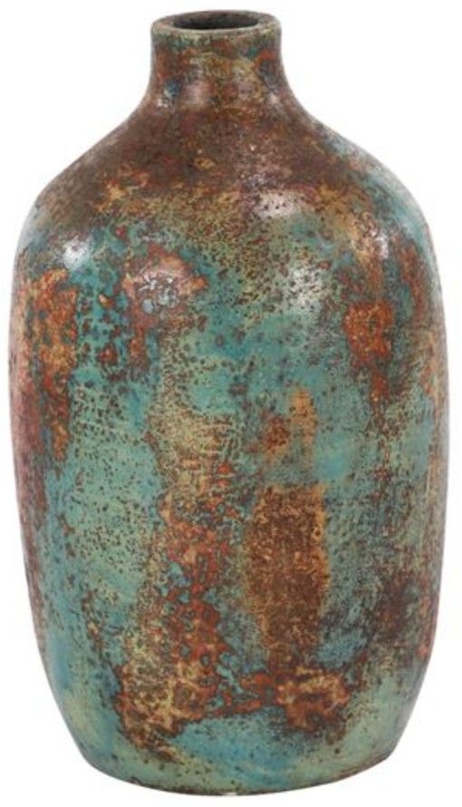 Deco Marche Multi-Colored 7" Ceramic Handmade Distressed Vase-1