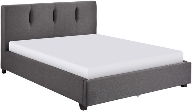 Homelegance® Aitana Graphite King Upholstered Platform Storage Bed-0