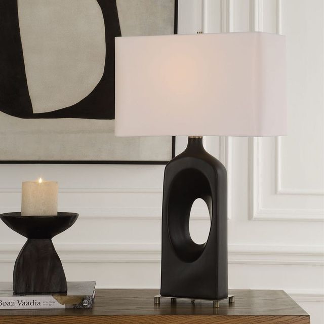 Uttermost® Void Matte Black Table Lamp-1