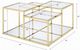 ACME Furniture Uchenna Glass Top Coffee Table with Gold Base-3