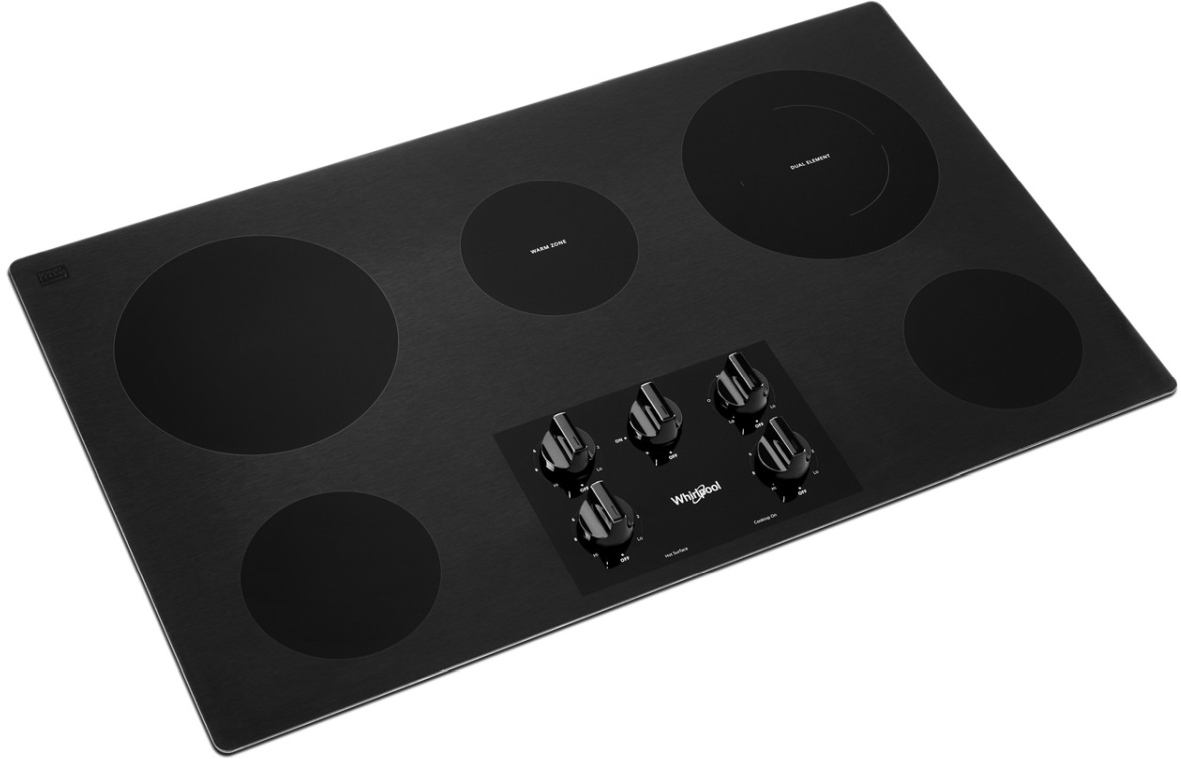 Whirlpool 36" Black Electric Cooktop