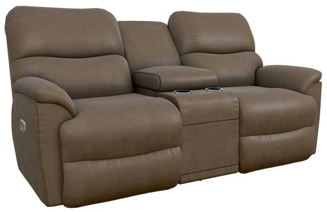 La-Z-Boy® Trouper Mink Power Reclining Loveseat with Console, Headrest, and Lumbar-0