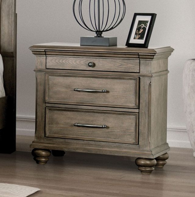 Furniture of America® Philomath 4-Piece Aged Oak Queen Bedroom Set-2