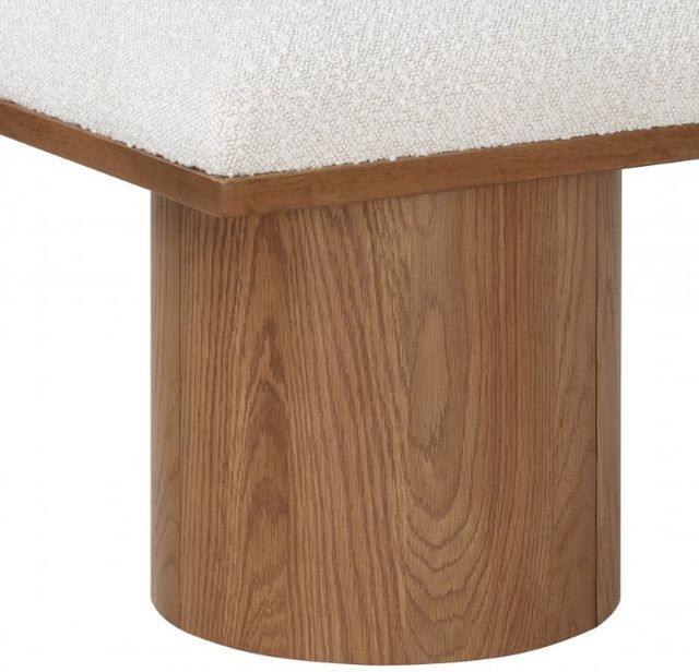 Meridian Furniture Pavilion 3-Piece Cream/Walnut 47" Modular Bench Set-3