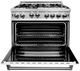 ZLINE 36" Stainless Steel/White Matte Pro Style Gas Range-2