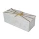 A & B Home White 3" Marble Box-3